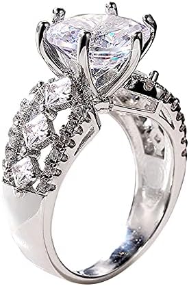 2023 חדש חלול זרוק נחושת טבעת טבעת אהבת אופנה בצורת מלא מים יהלומי טבעות גברים של תכשיטי טבעות
