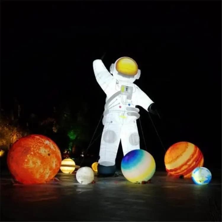 מתנפח אסטרונאוט ספייסמן עם מובנה אוויר מפוח הוביל אור עבור חלל החיצון גלקסי כוכב נושא / מסיבת יום הולדת קישוטים