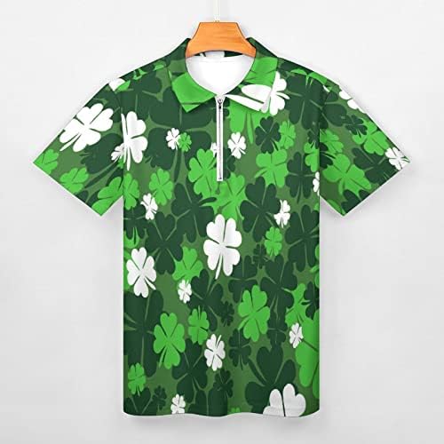 Mens St Patricks Day T חולצה Mens Mens Quarter Zip Savenshirt חולצת טי לגברים חולצות פרחוניות של גברים סווטשירט גברים