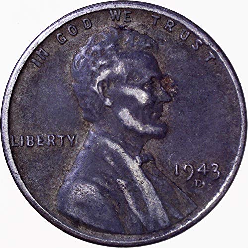 1943 ד פלדה לינקולן חיטה סנט 1 ג מאוד בסדר