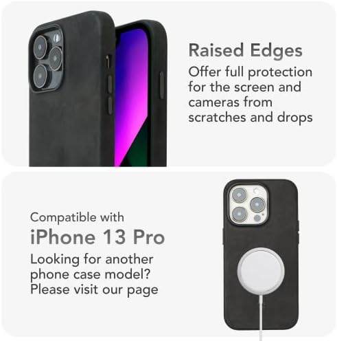 Donbolso iPhone 14 Pro Max עור עור - מארז טלפון תפוח שחור וינטג