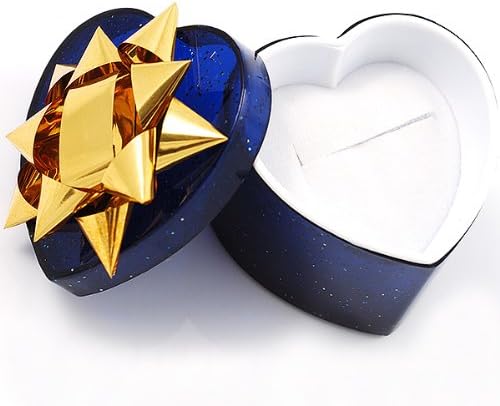 אבלאיה גליטר כחול קשת טבעת תכשיטי תיבה