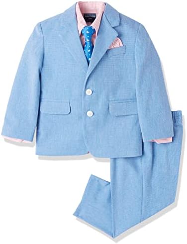 סט חליפה של 4 חלקים של Baby Baby's Baby עם חולצת שמלה, ז'קט, מכנסיים ועניבה