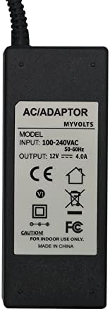 MyVolts 12V מתאם אספקת חשמל תואם/החלפה לנתב TP -Link Archer VR2600 - Plug US