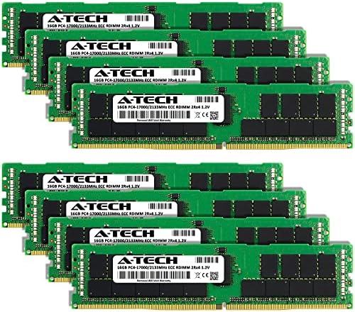 A -Tech 128GB ערכת זיכרון זיכרון זיכרון עבור Dell R630 - DDR4 2133MHz PC4-17000 ECC רשום RDIMM 2RX4 1.2V - שרת