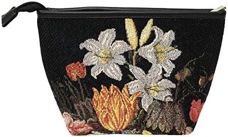 Signare Tapestry תיק קוסמטיק תיק איפור לנשים עם פרח עדיין מורשה על ידי הגלריה הלאומית לונדון