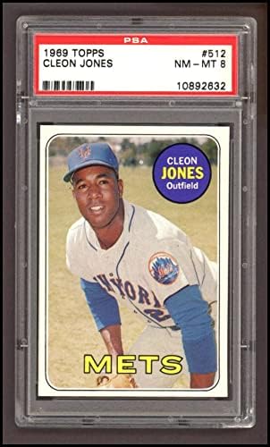 1969 Topps 512 Cleon Jones New York Mets PSA PSA 8.00 Mets