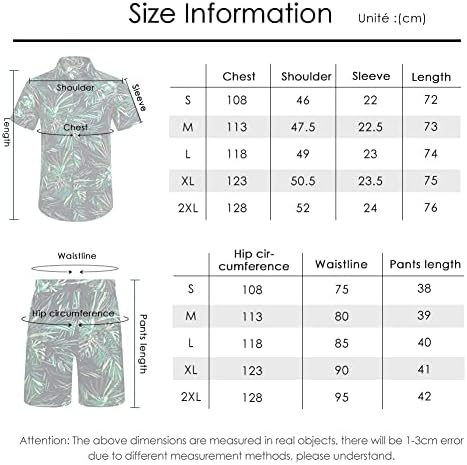 Aotorr Mens 2 חלקים מערכי הוואי חליפות מסלול פרחוני חולצות שרוול קצר מזדמן ומכנסיים קצרים תלבושות ריצה לקיץ