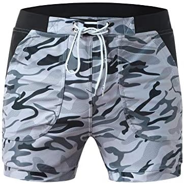 גברים בגדי ים ניואקי גברים בסיסיים בגזע שחייה קצרים גלישה קמש מכנסי ים בגדי ים תחרה כלפי מעלה עם כיסים