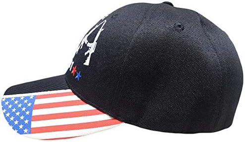 להגן על 2 א תיקון 2 1791 ארצות הברית דגל על ביל רקום שחור כובע כובע