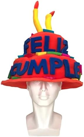 כובעי קצף לוקוס-כובע עוגת יום הולדת-פליז קומפל - כובע יום הולדת למסיבת קצף-ספרדית