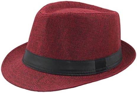כובעי חוף לנשים גברים קלאסיים כובע פדורה רחב שוליים שטוחים ג'אז פנמה כובע כובע מסיבות מזדמן כובע שחור