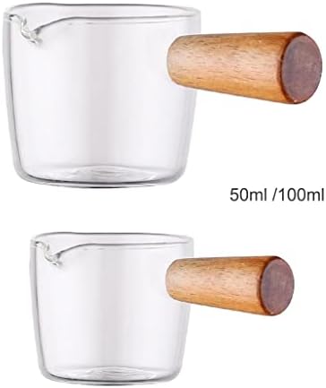 מיני גבוהה בורוסיליקט זכוכית חלב סיר עם עץ ידית מזון מיוחד מרק דייסת סיר רוטב פאן קפה חלב סירים