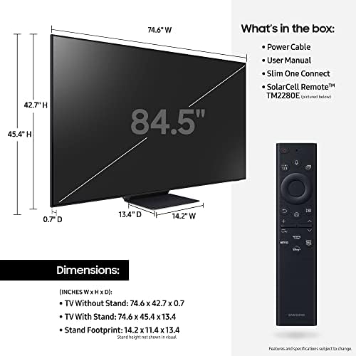 סמסונג 65 אינץ 'כיתה ניאו QLED 4K QN95B סדרת מיני LED QUANTUM HDR 32X טלוויזיה חכמה W/HW-Q910B 9.1.2 CH Soundbar W/Dolby Audio 2022