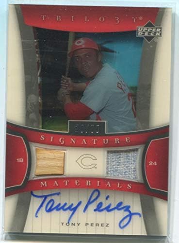 2005 חתימות על סיפון עליון חומרים טוני פרז כרטיס חתימה 29/75 - כרטיסי בייסבול עם חתימה MLB