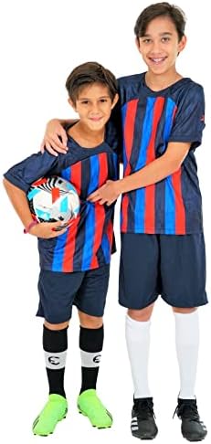 מדים כדורגל זוגיים עבור גופיית ספורט קבוצתית לילדים ומכנסיים קצרים לילדים יוניסקס ספורט הלבשה בגילאי 4-14