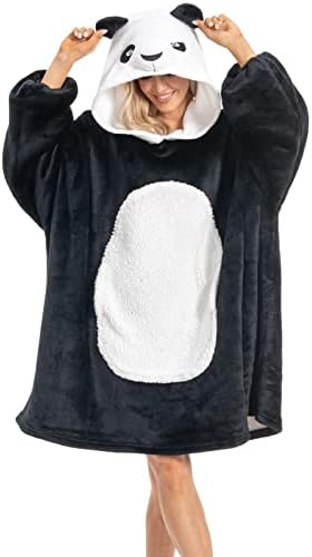 Newcosplay Unisex בעלי חיים לבוש קפוצ'ון שמיכה קטיפה שרפה סווטשירט חם עם כיס למבוגרים ילדים משפחה