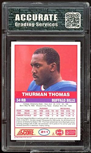 תורמן תומאס טירון כרטיס 1989 ציון 211 BGS 9