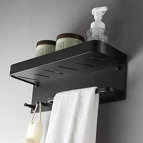 אחסון אמבטיה של ERDDCBB, שטח מדף אמבטיה מארגן אמבטיה של מדף אמבטיה עם קיר מגבת קיר מקלחת רכוב מתלה מקלחת מתלה קאדי