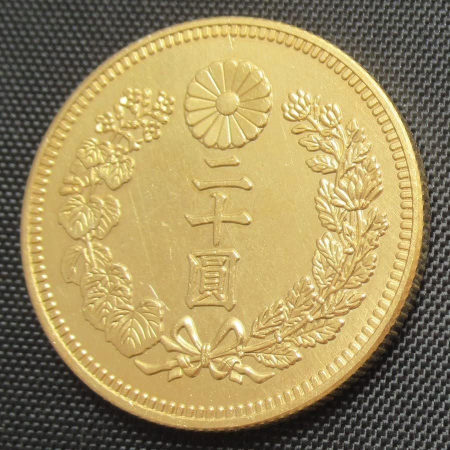 מטבע זהב יפני 20 יואן מייג'י 41 מטבע זיכרון מצופה זהב מטבע זיכרון