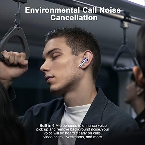 אוזניות אוזניות אלחוטיות של YHT, אוזניות Bluetooth 5.3 עם 4-MIC
