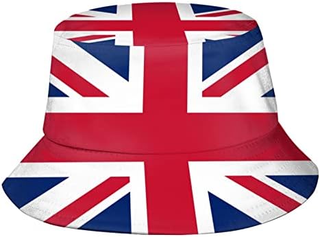 כובע דלי דגל של איחוד ג'ק לגברים נשים אופנה חיצוני דגל בריטי כובע כובע אריז