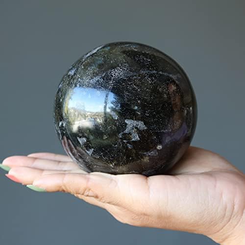 כדור לברדוריט הצד הכהה של כדור הבליפה של ירח פלאש 3.5-3.75 אינץ '