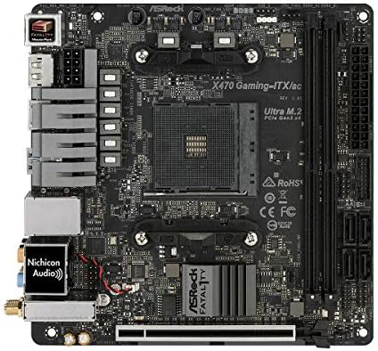 ASROCK AMD X470 SET CHIP SET MINI - ITX לוח אם FATAL1TY X470 GAIMING - ITX/AC
