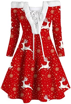 חג המולד נשים של מיני נדנדה שמלות 1950 בציר תה שמלה סקסי תחרה עד קטיפה צווארון מחוץ כתף מפלגה שמלות