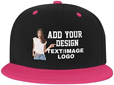 כובעי היפ הופ רגילים לגברים ונשים מותאמים אישית כובע שוליים שטוח הוסף תמונה/טקסט / לוגו כובעי בייסבול כובע שמש