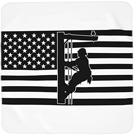 LINEMAN דגל אמריקאי שמיכה לתינוק מקבלת שמיכה לתינוקות יילוד יילוד עטיפת פעוטון