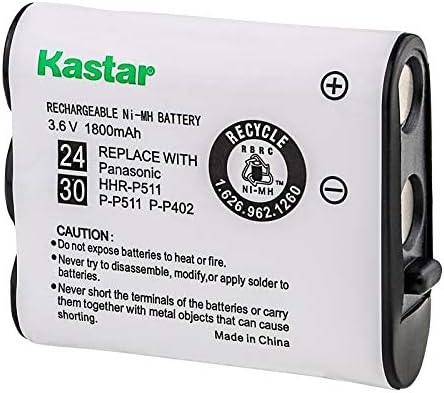 סוללת KASTAR HHR-P511 לסוללה של PANASONIC KX-FPG381 / KX-TG2205 / KX-TG2215 / KX-TG2217 / KX-TG2227 / KX-TG2237 / KX-TG2247 / KX-TG2257
