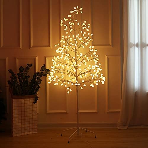אורות קישוט עץ חג המולד אורות קישוט עץ נוריות LED קל חיצוני או שימוש מקורה למסיבה ביתית של חג המולד מתנות לחצר גן חצר 1.5 מ '/4.9ft