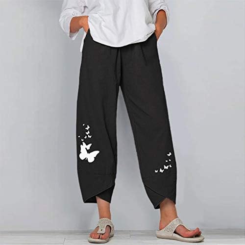 מכנסי נערות נוער של אמיקאדום מכנסיים גרפיים רקומים לג'וניור פשתן פשתן רגל ישר סתיו מכנסי קיץ בגדים 90