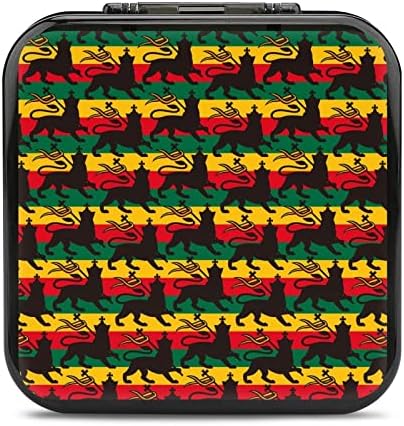 דגל Rastafarian עם אריה אטום קלף משחק קלף