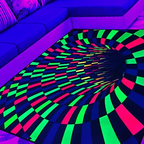 לילדים שטיחי תפאורה למשחקים לחדר בנים שחור אור UV שטיח אזור תגוב