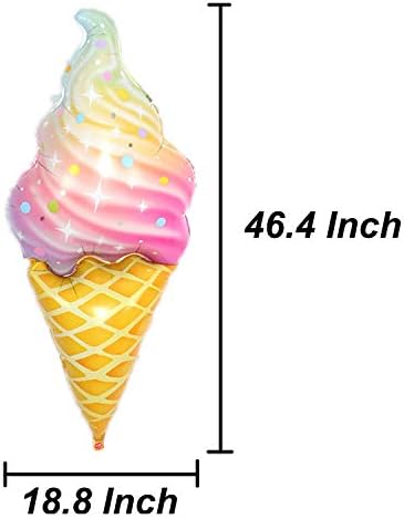 4 יחידים צבעי קשת גלידה גלידה בלונים של מסיבות קישוטים קיץ אוכל קיץ חוף מקלחת לתינוקות מסיבת יום הולדת טובות -46 אינץ '