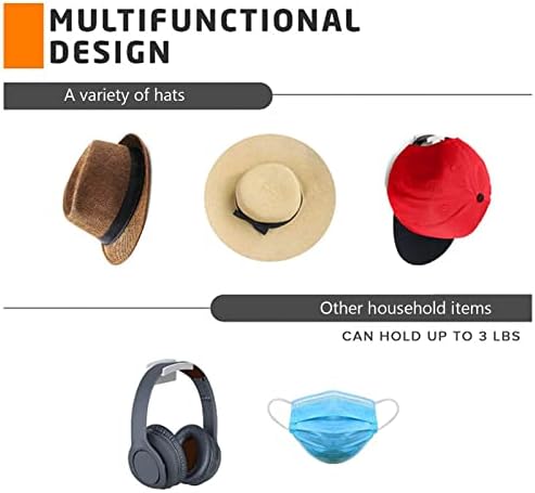10 יחידות דבק כובע ווי קיר, רב תכליתי חזק להחזיק כובע קולבי, כובע ווים,לא קידוח, מודרני מינימליסטי ללא אובדן חזק אקריליק דבק כובע קולבי