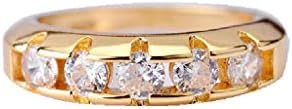 2023 חדש תכשיטי זהב מבריק מעגל גבירותיי אופנה משובץ טבעת אלגנטי טבעות גברי תכשיטים