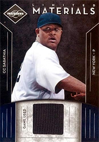 CC Sabathia Player Worked Jersey Patch Card Baseball Card 2012 Panini Limited Mater