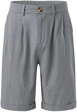 מכנסי פשתן לנשים קיץ מכנסיים קצרים במותניים גבוהים רופפים מכנסיים קצרים בטרקלין נוחים