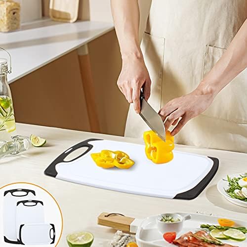 קופונג מטבח חיתוך לוח-מיץ חריצים עם קל אחיזה ידיות, שאינו נקבובי, מדיח כלים בטוח