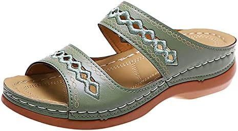 גופזף סנדלים אורטוטיים לנשים, מגלשות קיץ נשים נעליים נוחות נעליים שטוחות נוחות נעל פליפ פליפ פליפ סנדלי הליכה