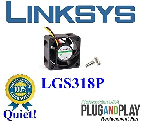 מאוורר החלפה שקט 1x, תואם ל- Linksys LGS318P