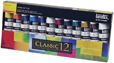 ערכת צבע אקרילית כבד של Liquitex Professional Body, Classic 12