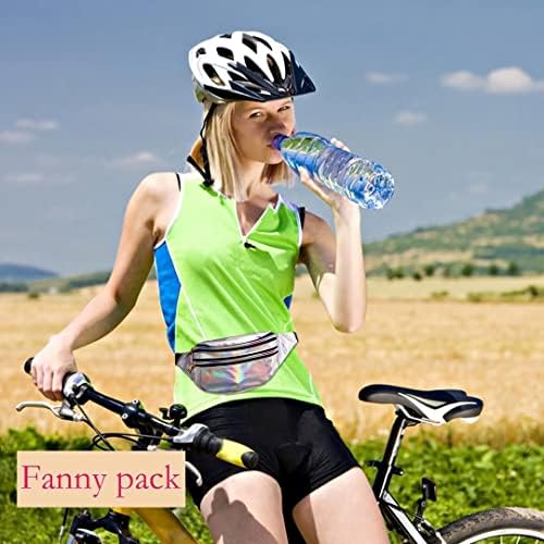 שקית חגורה קרוס -גבולית עם כיסים עם רוכסן ניתן להשתמש בחגורת מותניים מתכווננת לריצת אופניים לטיולים חיצוניים שקית חגורת ריצה גדולה לנשים