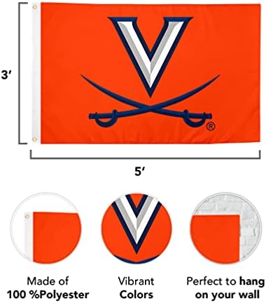 מדבר קקטוס אוניברסיטת וירג'יניה דגל קוואליירס UVA WAHOOS דגלים באנרים פוליאסטר מקורה חיצוני 3x5