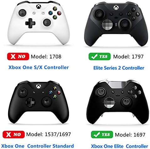 ערכת משוטים סדרת 2 סדרת Elegmer Elite, 4 משוטות מתכתיות מנעולים מחלקי החלפה עבור Xbox One Elite Series 2 & Xbox One Elite Controller -
