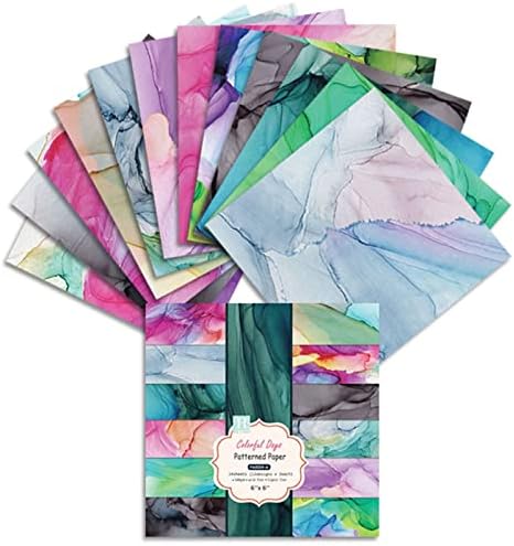24 גיליונות 6 x6 נייר ימים צבעוניים דפוס דפוס פטפיל יצירתי חבילת נייר נייר בעבודת יד נייר מלאכה כרית רקע DIY אלבומי תמונות סטודנטית בעבודת