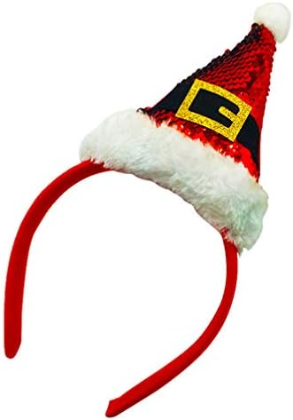 לורוז 2 יחידות חג המולד סנטה כובע סרטי ראש נצנצים קטיפה חג המולד המפלגה שיער להקות שיער חישוקי כיסוי ראש שיער אביזרי עבור בנות ילדים